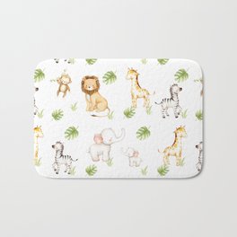 Safari Animals Baby Nursery Kids Bath Mat | Drawing, Lion, Giraffe, Safarianimals, Neutralbaby, Jungleanimals, Zebra, Babyanimals, Babynursery, Babyboy 