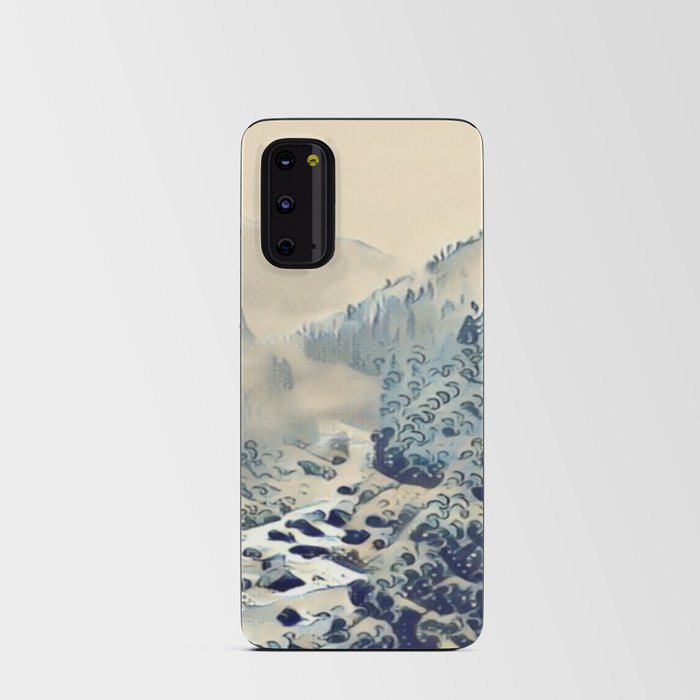 Snow covered forest and river  Android Card Case