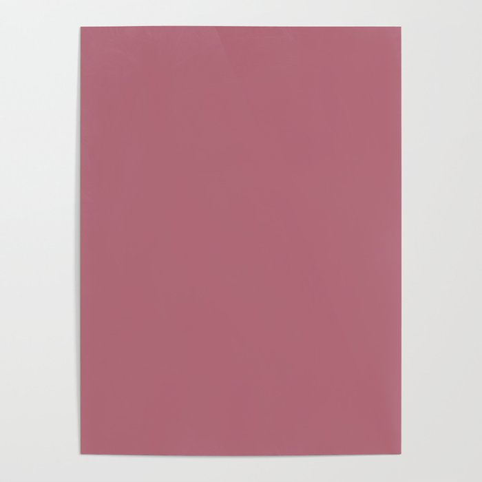 Dark Pastel Pink Solid Color Pairs To Coloro Cassis Pinkish Purple  158-51-16 Poster