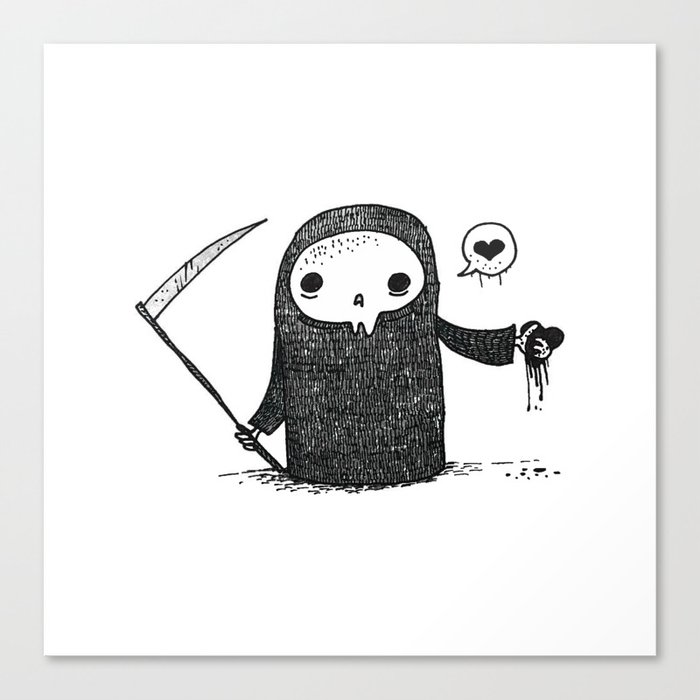 Valentines Day Reaper Canvas Print