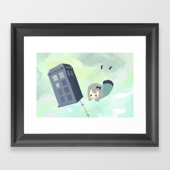 tardis sky Framed Art Print