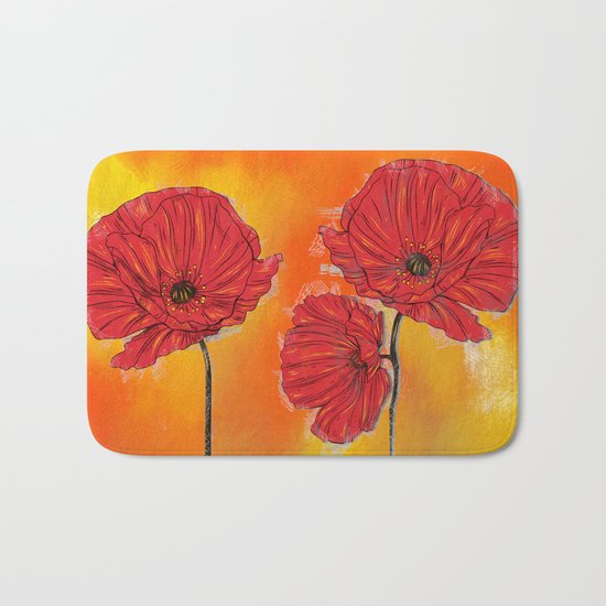 Poppy Variation 7 Bath Mat