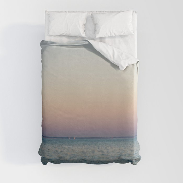 Blue hour at the sea - sunset - nature photography. Duvet Cover