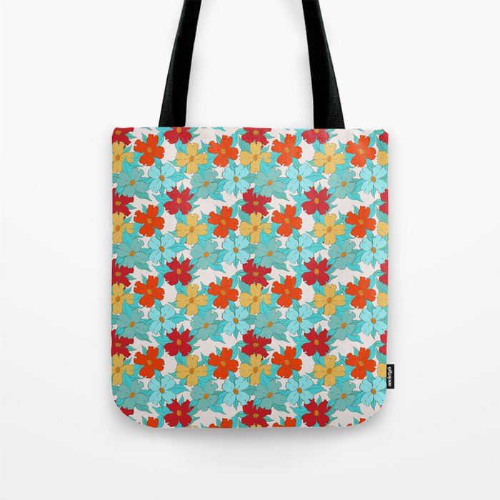 tropical blue and orange flowering dogwood symbolize rebirth and hope Tote Bag