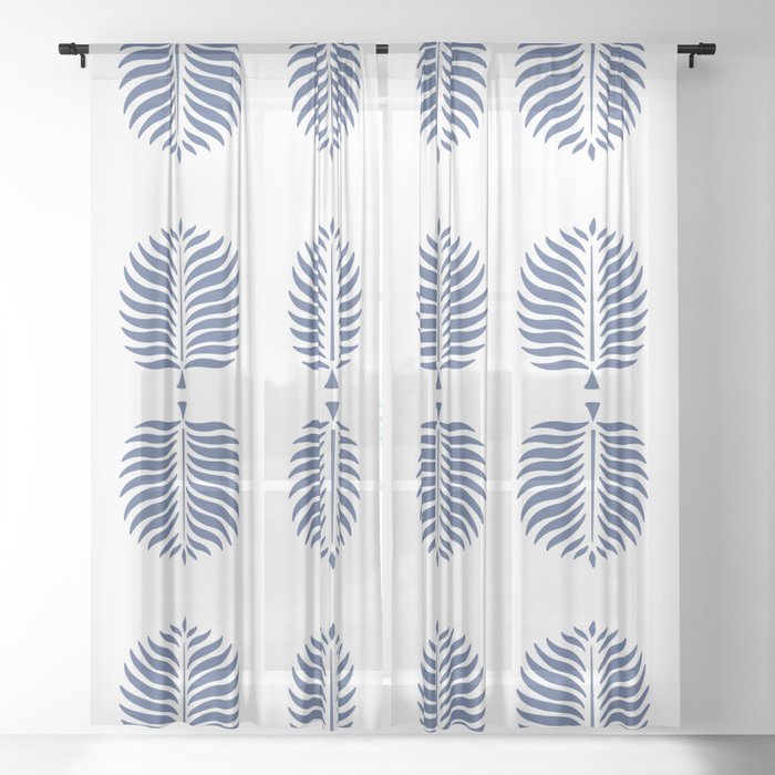 BLUE Sheer Curtain by Babo Pattern ...
