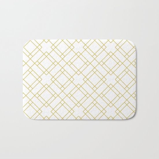 Simply Mod Diamond in Mod Yellow Bath Mat