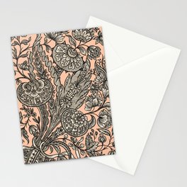 Pink Victorian Floral  Stationery Card