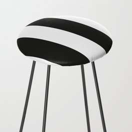 Black and white stripe pattern Counter Stool