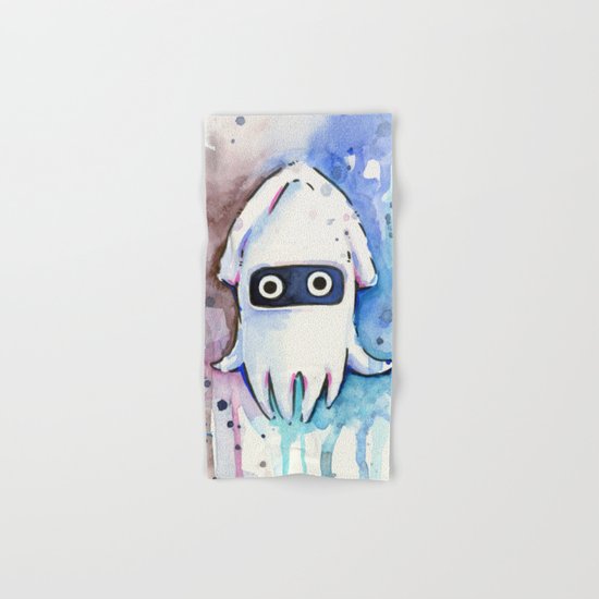 Blooper Watercolor Mario Art Hand & Bath Towel