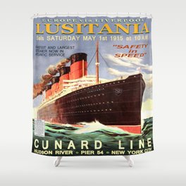 Vintage poster - Lusitania Shower Curtain