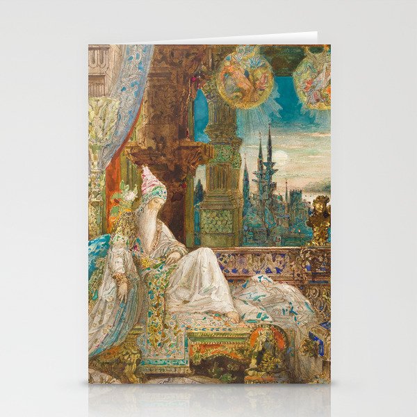 The dreaming alchemist - Gustave Moreau Stationery Cards