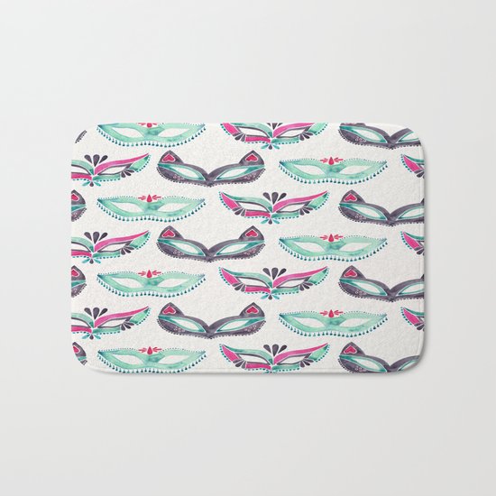Masquerade Mask Trio – Pink & Mint Palette Bath Mat
