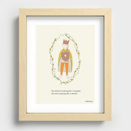 She wasn’t looking for a knight Recessed Framed Print