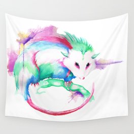 Watercolor Opossum by Calder Brown Wall Tapestry