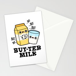Butter Milk Cute Milk Pun Stationery Card