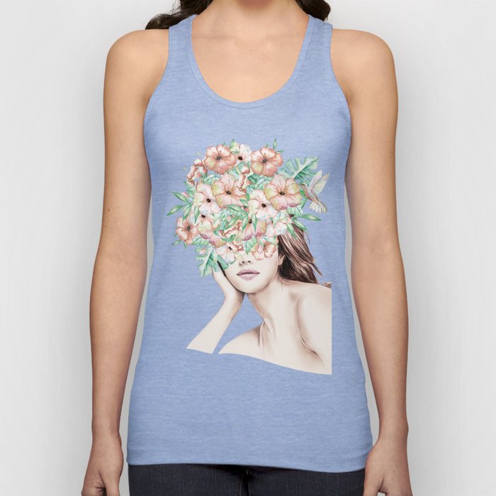 She Wore Flowers in Her Hair Island Dreams Tank Top