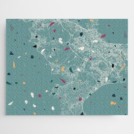 Yokosuka City Map - Japan. Terrazo  Jigsaw Puzzle