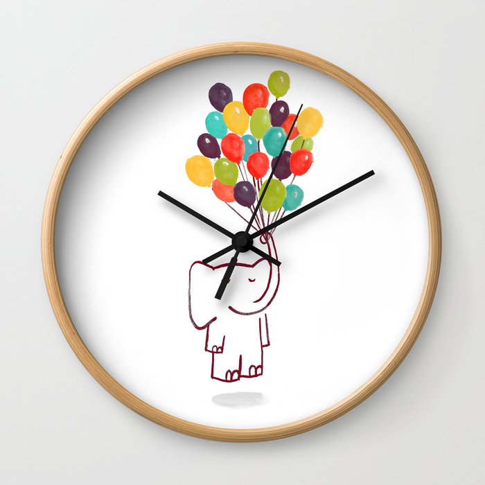 Flying Elephant Wall Clock
