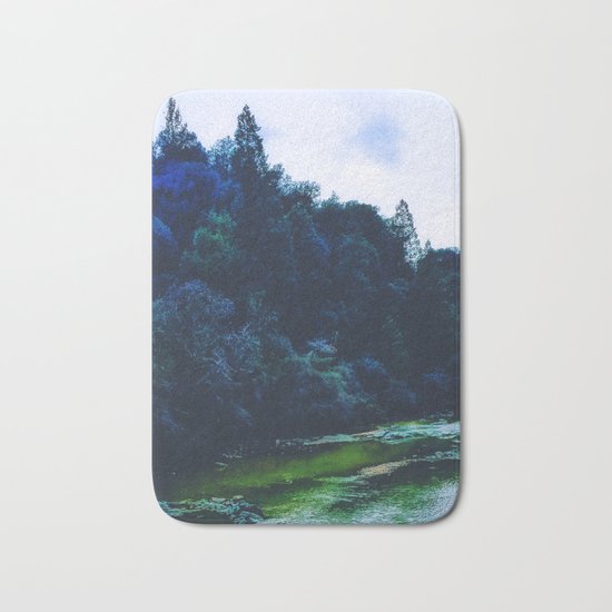 Blue Trees Bath Mat