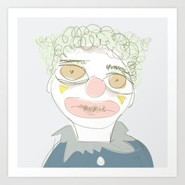 Walter as a Clown Art Print