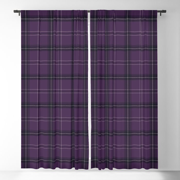 Purple Buffalo Plaid Blackout Curtain By Mydream Society6