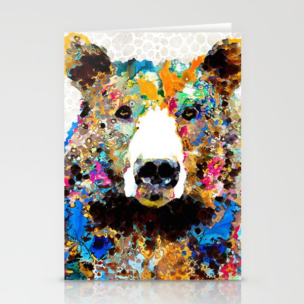 Umm Bearably Good Bear Art by Sharon Cummings Stationery Cards