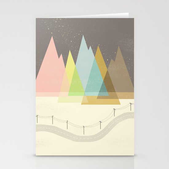 Highway Under Stars Stationery Cards