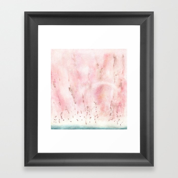 coral skies Framed Art Print