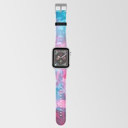coloured peonys pink-blue Apple Watch Band