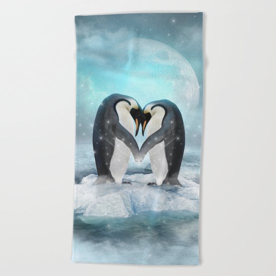 Listen Hard (Penguin Dreams) Beach Towel