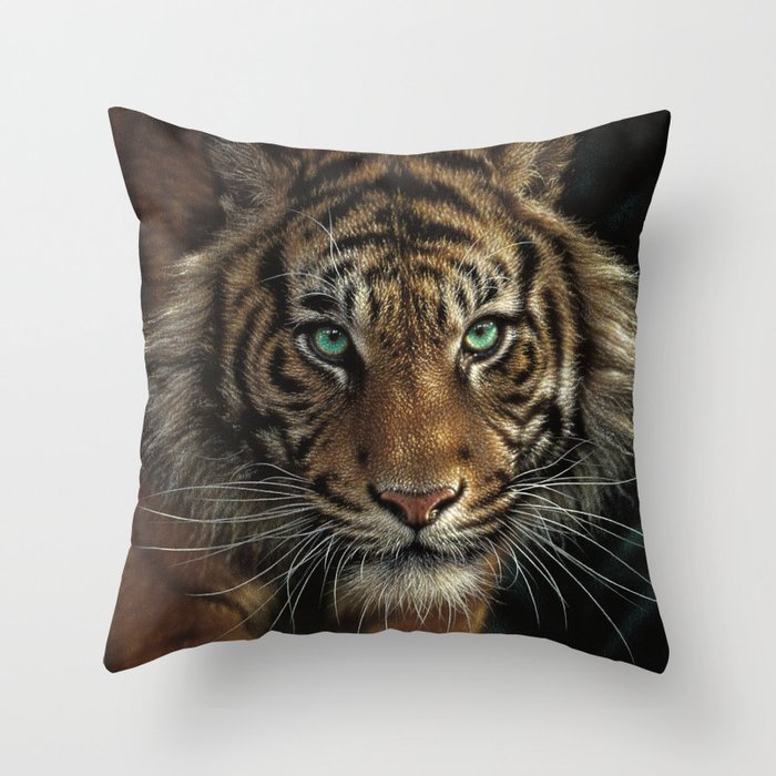 Eye of the Tiger Throw Pillow