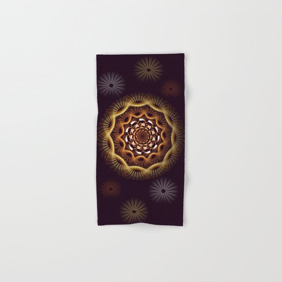 Golden curves and tribal patterns Hand & Bath Towel