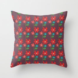 Floral Texture Background Throw Pillow