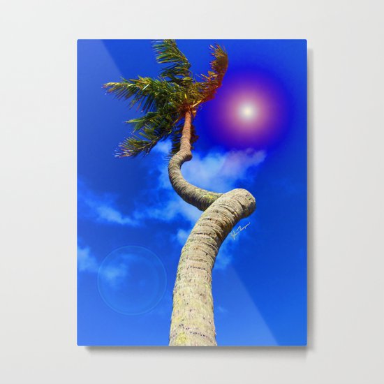 Screwy Palm Metal Print