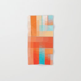 Orange Turquoise Summer Abstract Design Hand & Bath Towel