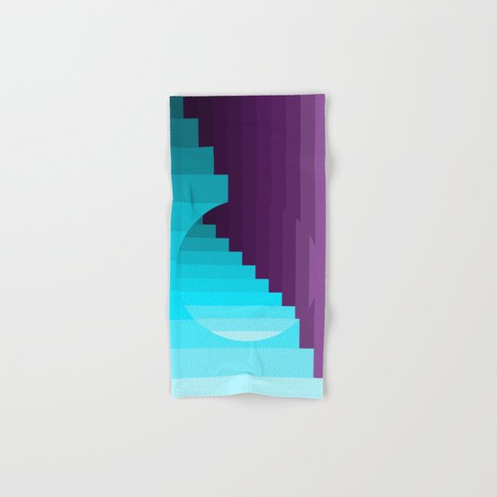 Ups and Down | Deep Within | Purple | Blue | Turquoise Hand & Bath Towel