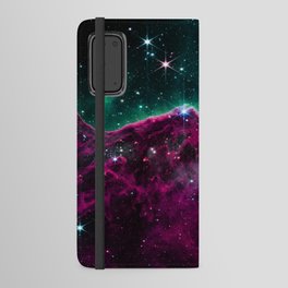 Cosmic Cliffs Carina Nebula Deep Fuchsia Teal Android Wallet Case