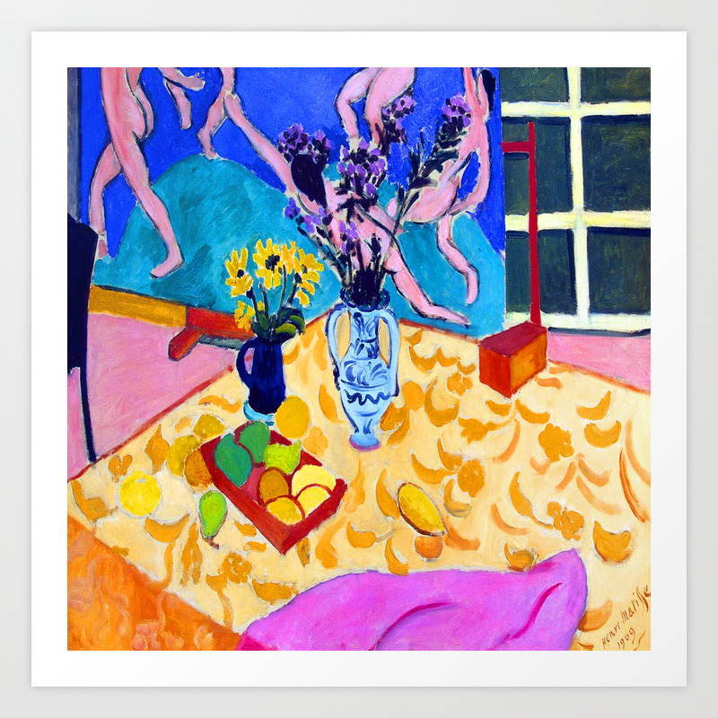henri matisse still life with dance art print by jjbzz