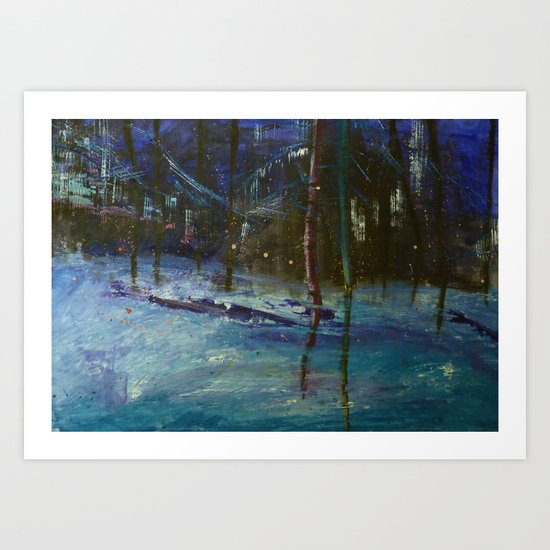 We got caught in a blizzard.. Art Print