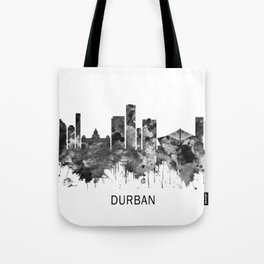 Durban South Africa Skyline BW Tote Bag