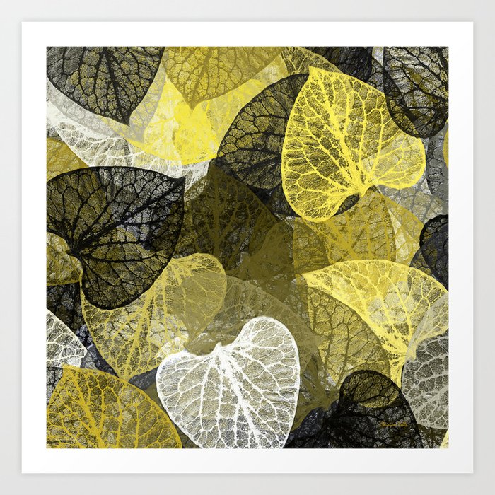 Black Gold Leaf Abstract Art Print By Christinarollo Society6