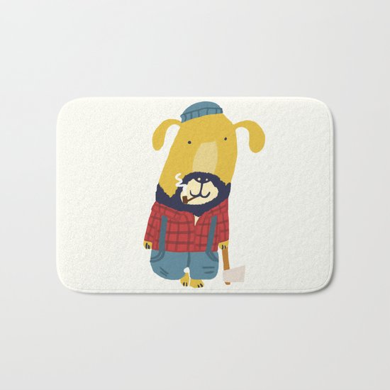 Rugged Roger - the lumberjack Bath Mat