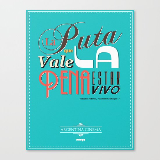 Argentina Cinema Canvas Print