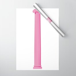 Iconic Pink Ionic Column Wrapping Paper