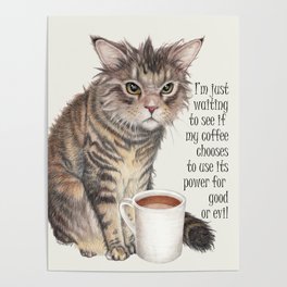 Coffee Cat Poster