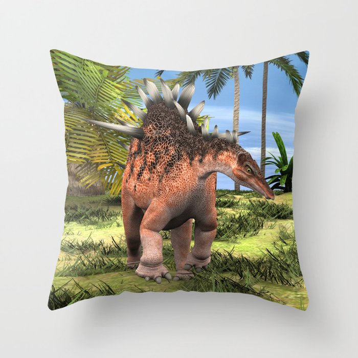 Dinosaur Kentrosaurus Throw Pillow
