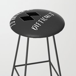 Funny I'd Rather Be Difficult Skiing Lovers Winter Sport Ski Bar Stool