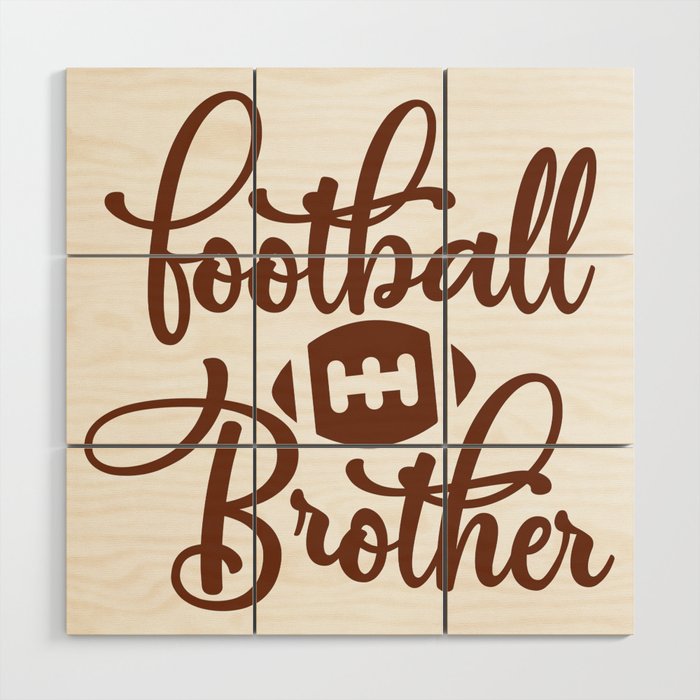 Football Brother Wood Wall Art