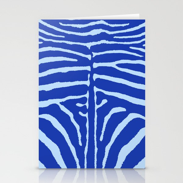 Zebra Wild Animal Print 270 Blue Stationery Cards