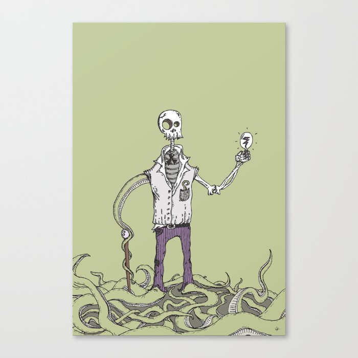 Exskellior the Skeleton Man Canvas Print